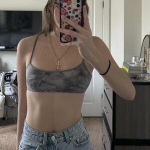 Women's Grey Crop-top